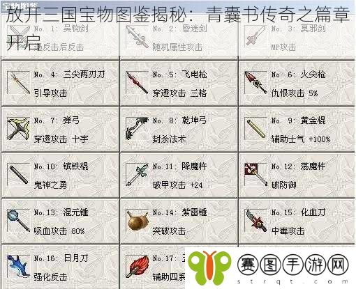放开三国宝物图鉴揭秘:青囊书传奇之篇章开启