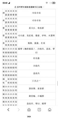 宝可梦大探险食谱