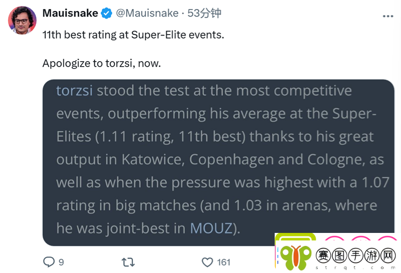 torzsi获选今年Top20