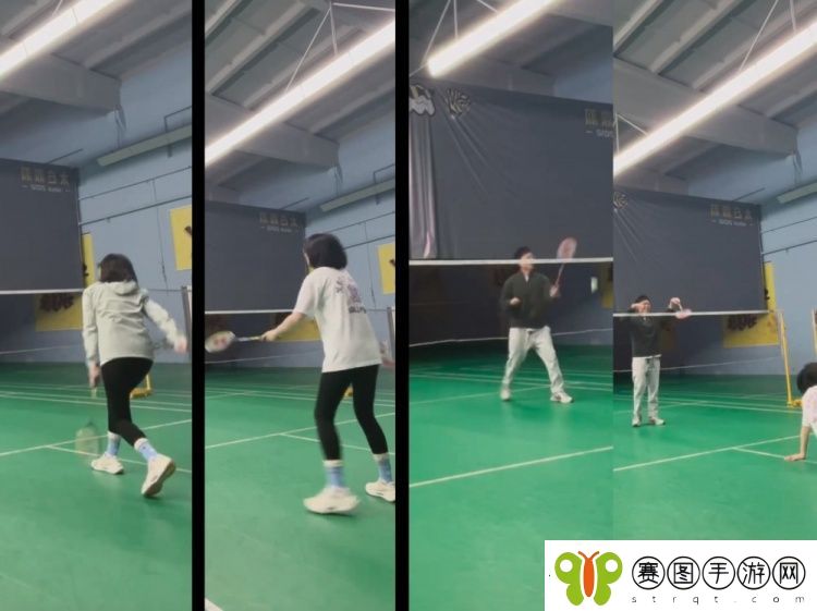 微微出汗吧！米勒和老婆PK羽毛球