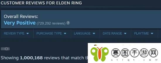 艾尔登法环Steam评价破百万