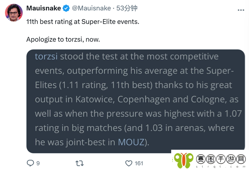 torzsi获选今年Top20