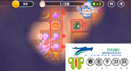 保卫萝卜4饿龙传说第9关怎么过