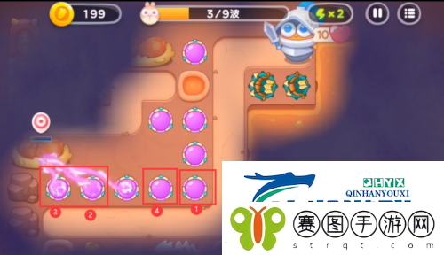 保卫萝卜4饿龙传说第9关怎么过