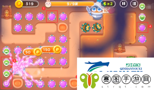 保卫萝卜4饿龙传说第9关怎么过