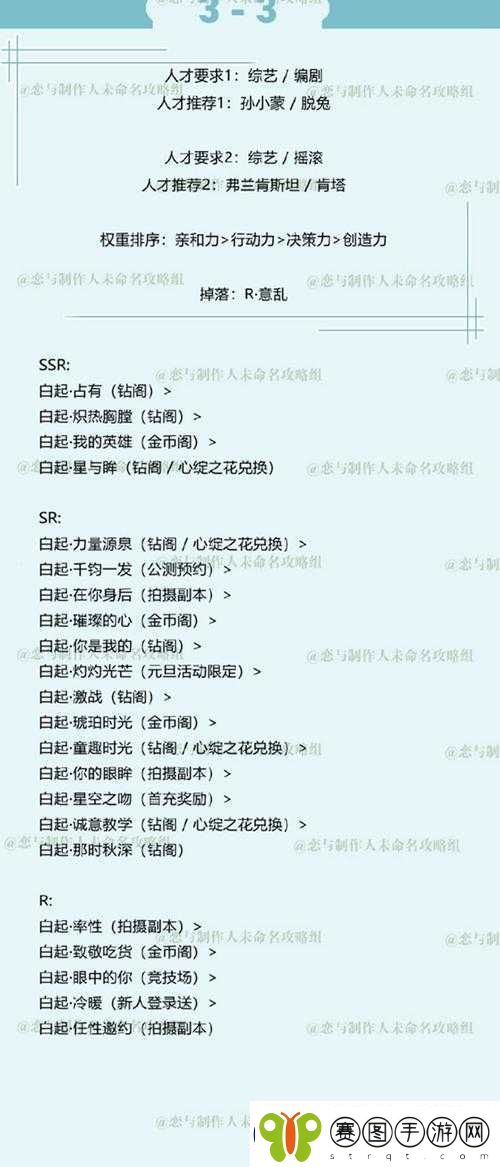 恋与制作人第六章第三节三星通关技巧与详细攻略解析