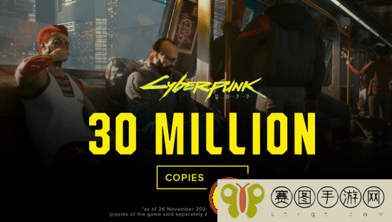 赛博朋克2077销量突破3000万份！跻身游戏史上销量前20!
