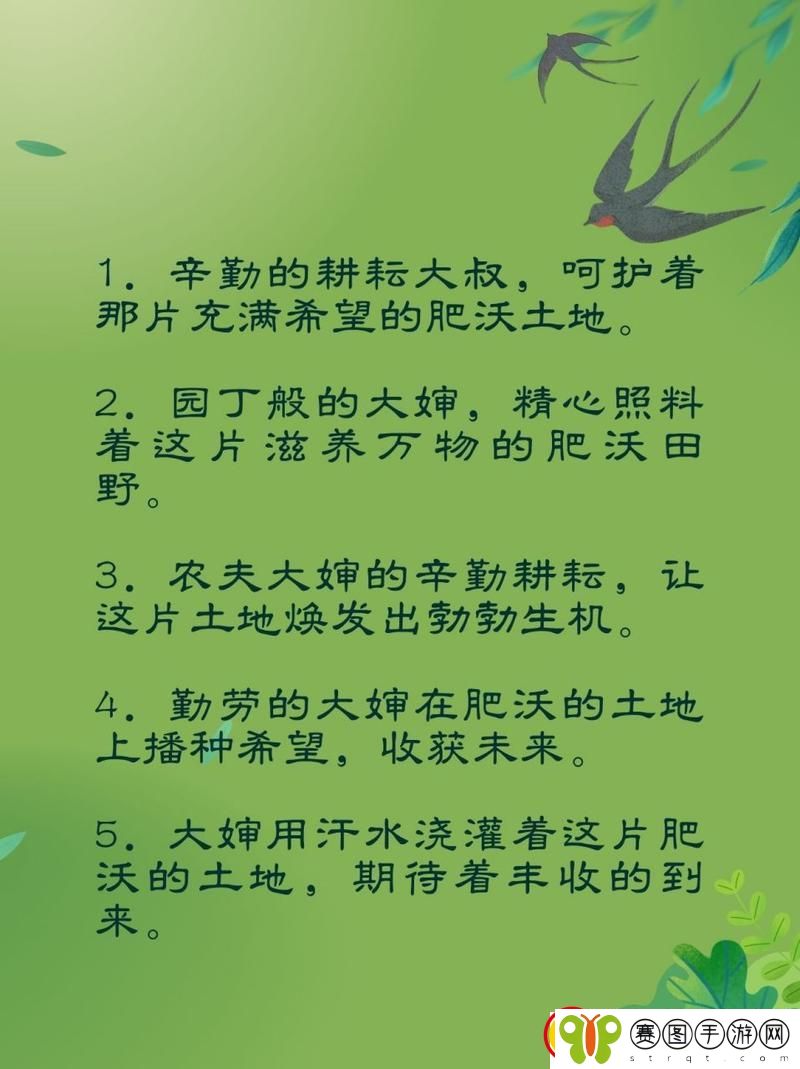 耕耘大婶的肥沃的土地