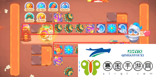 保卫萝卜4饿龙传说第49关怎么过