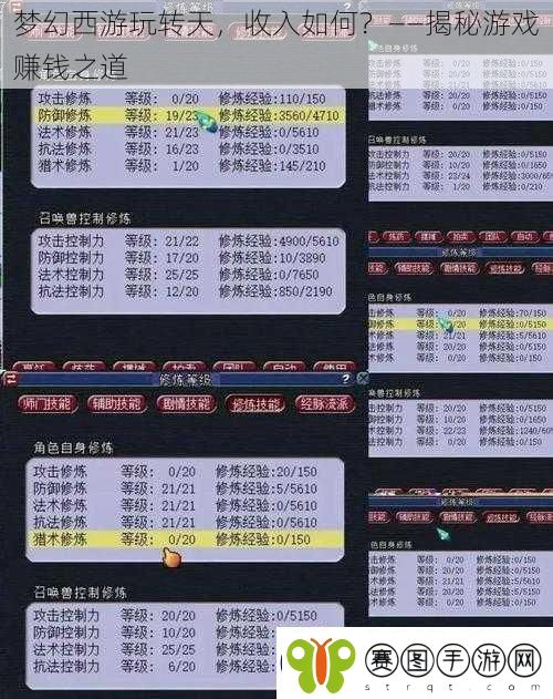 梦幻西游玩转天收入如何——揭秘游戏赚钱之道