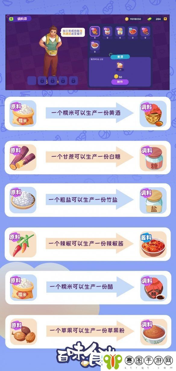 百味食光海风小镇调料店加工原料攻略