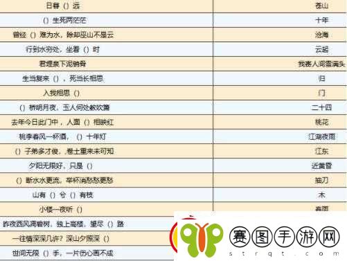 烟雨江湖紫阳书院答题答案大全及解析