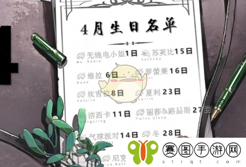 《重返未来1999》全角色生日介绍