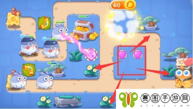 保卫萝卜4阿波道长第五十一关怎么过