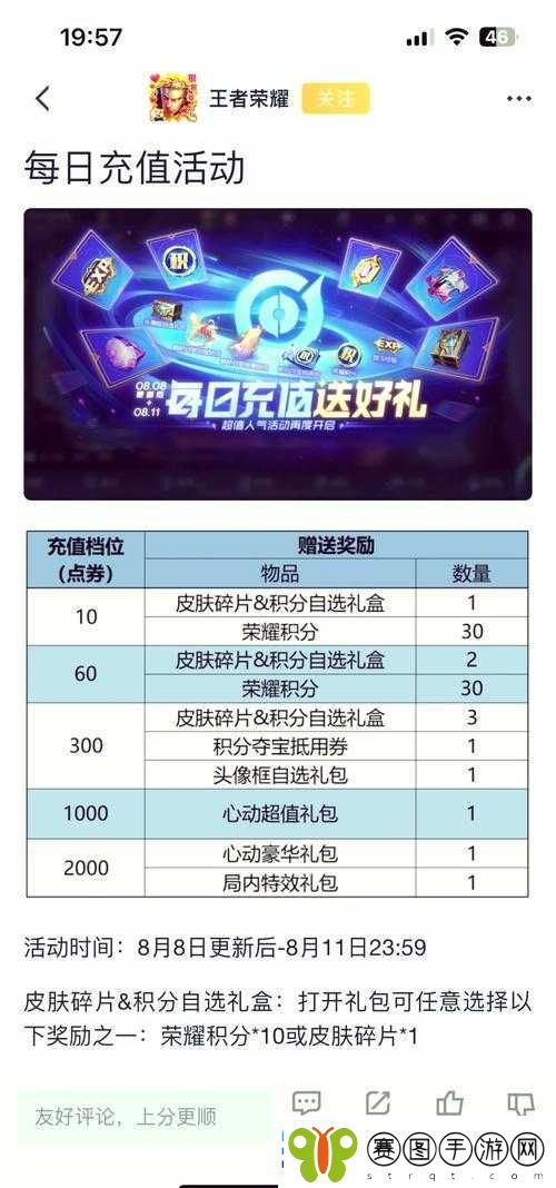王者荣耀10点券礼盒惊喜上架
