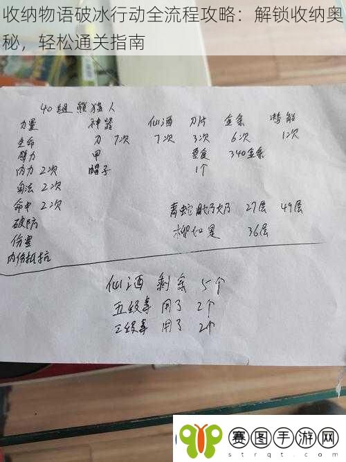 收纳物语破冰行动全流程攻略