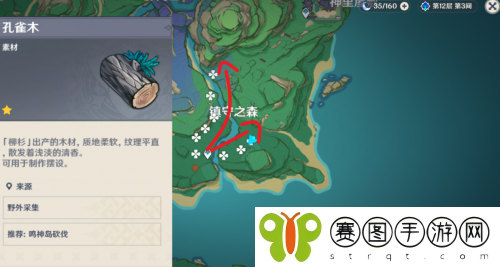 原神孔雀木在哪里 原神孔雀木具体位置介绍